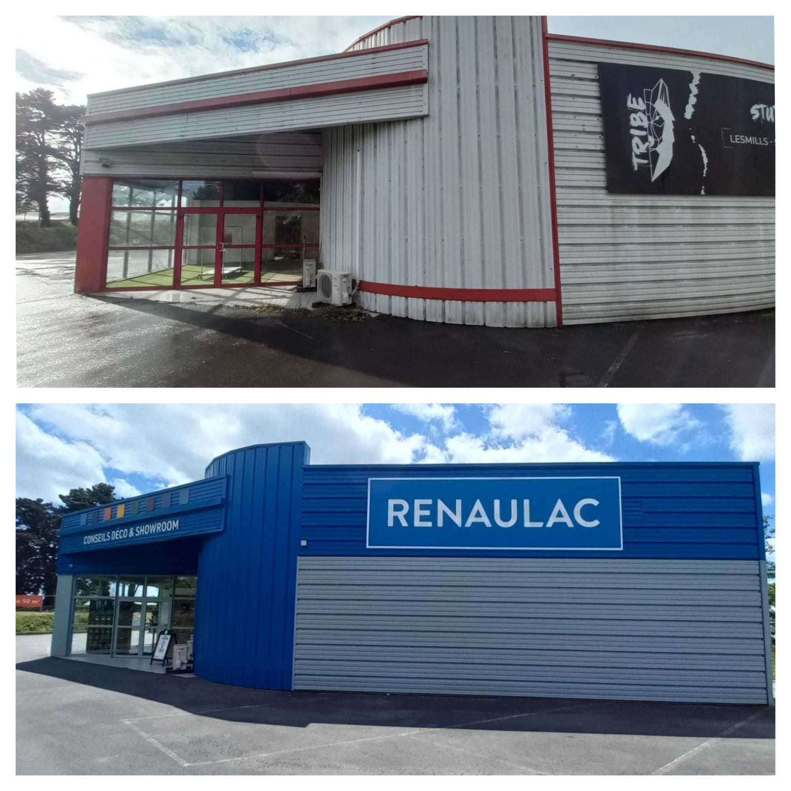 Peinture sur bardage Avant/Après